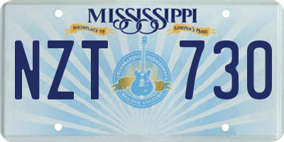 MS license plate NZT730