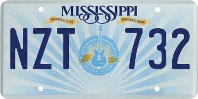 MS license plate NZT732