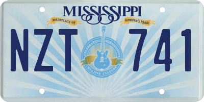 MS license plate NZT741