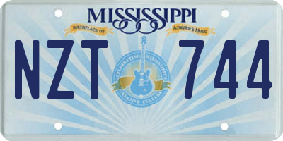 MS license plate NZT744