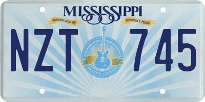 MS license plate NZT745