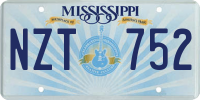 MS license plate NZT752