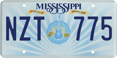 MS license plate NZT775