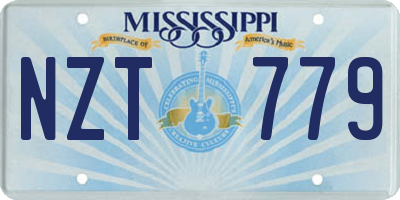 MS license plate NZT779