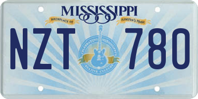 MS license plate NZT780