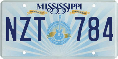 MS license plate NZT784