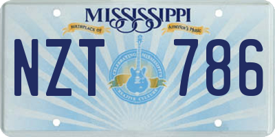 MS license plate NZT786