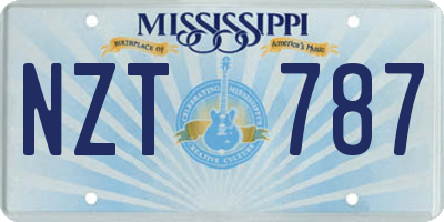 MS license plate NZT787