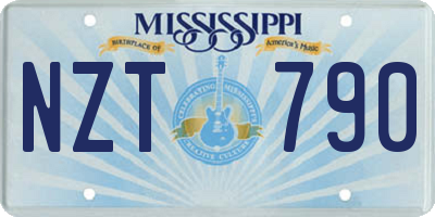 MS license plate NZT790