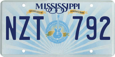 MS license plate NZT792