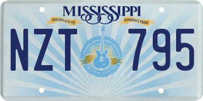 MS license plate NZT795
