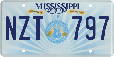 MS license plate NZT797