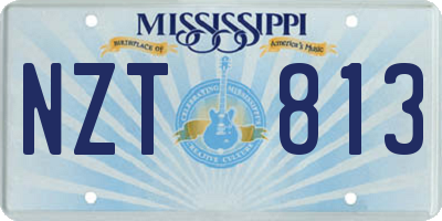MS license plate NZT813