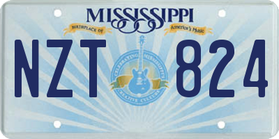 MS license plate NZT824