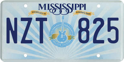 MS license plate NZT825