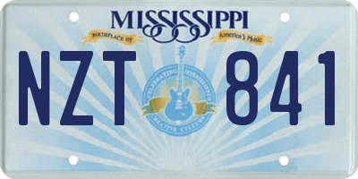 MS license plate NZT841