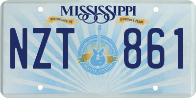 MS license plate NZT861