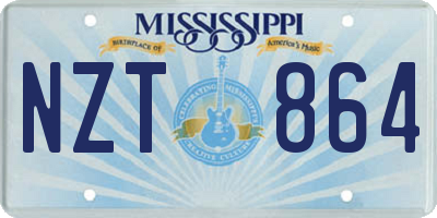 MS license plate NZT864