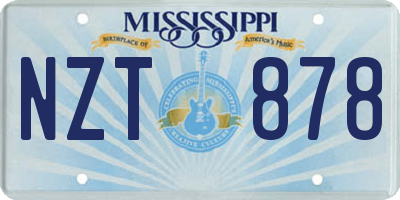 MS license plate NZT878