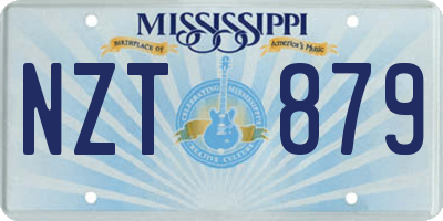 MS license plate NZT879