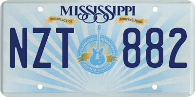 MS license plate NZT882