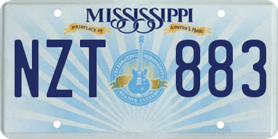 MS license plate NZT883