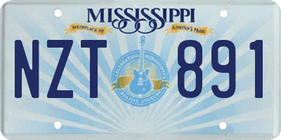 MS license plate NZT891