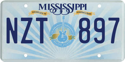 MS license plate NZT897