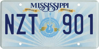 MS license plate NZT901