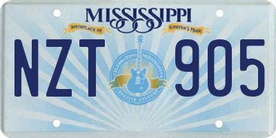 MS license plate NZT905