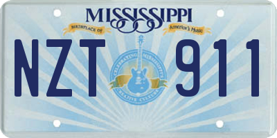 MS license plate NZT911