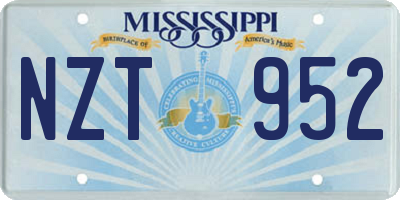 MS license plate NZT952