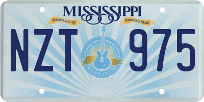 MS license plate NZT975