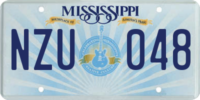 MS license plate NZU048