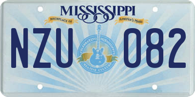 MS license plate NZU082