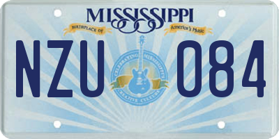 MS license plate NZU084