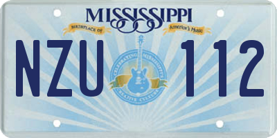 MS license plate NZU112