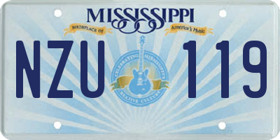 MS license plate NZU119