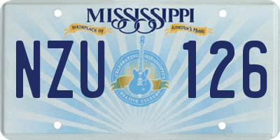 MS license plate NZU126