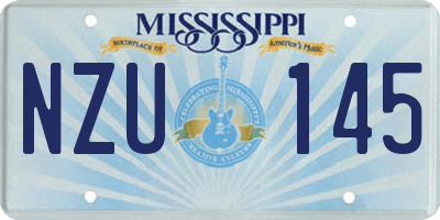 MS license plate NZU145
