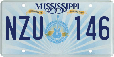 MS license plate NZU146