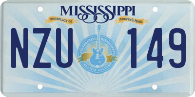 MS license plate NZU149
