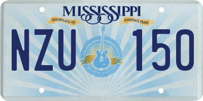 MS license plate NZU150