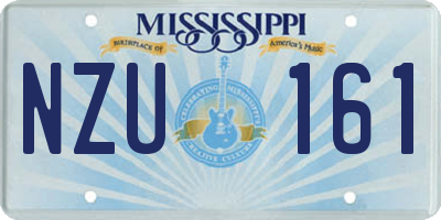 MS license plate NZU161