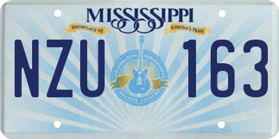MS license plate NZU163