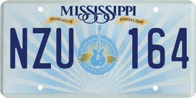 MS license plate NZU164