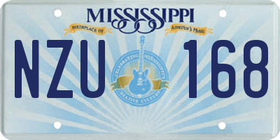 MS license plate NZU168