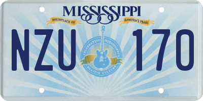 MS license plate NZU170