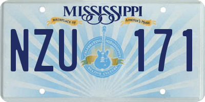 MS license plate NZU171