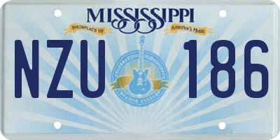 MS license plate NZU186